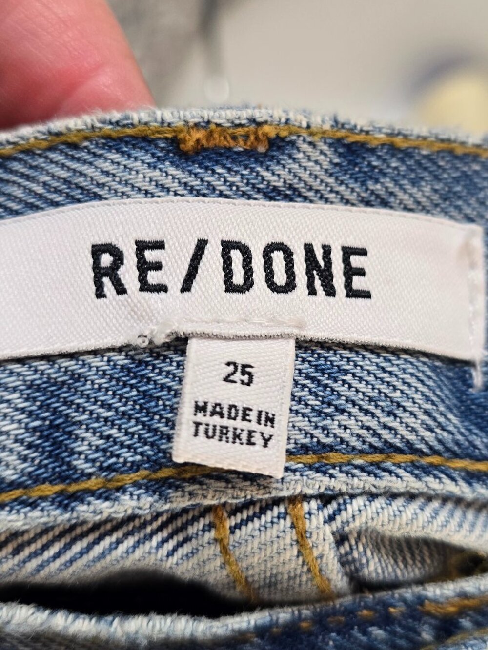 RE/DONE Originals Easy Straight Jeans - 70S Stovepipe - Ripped Tide - Picture 9 of 13
